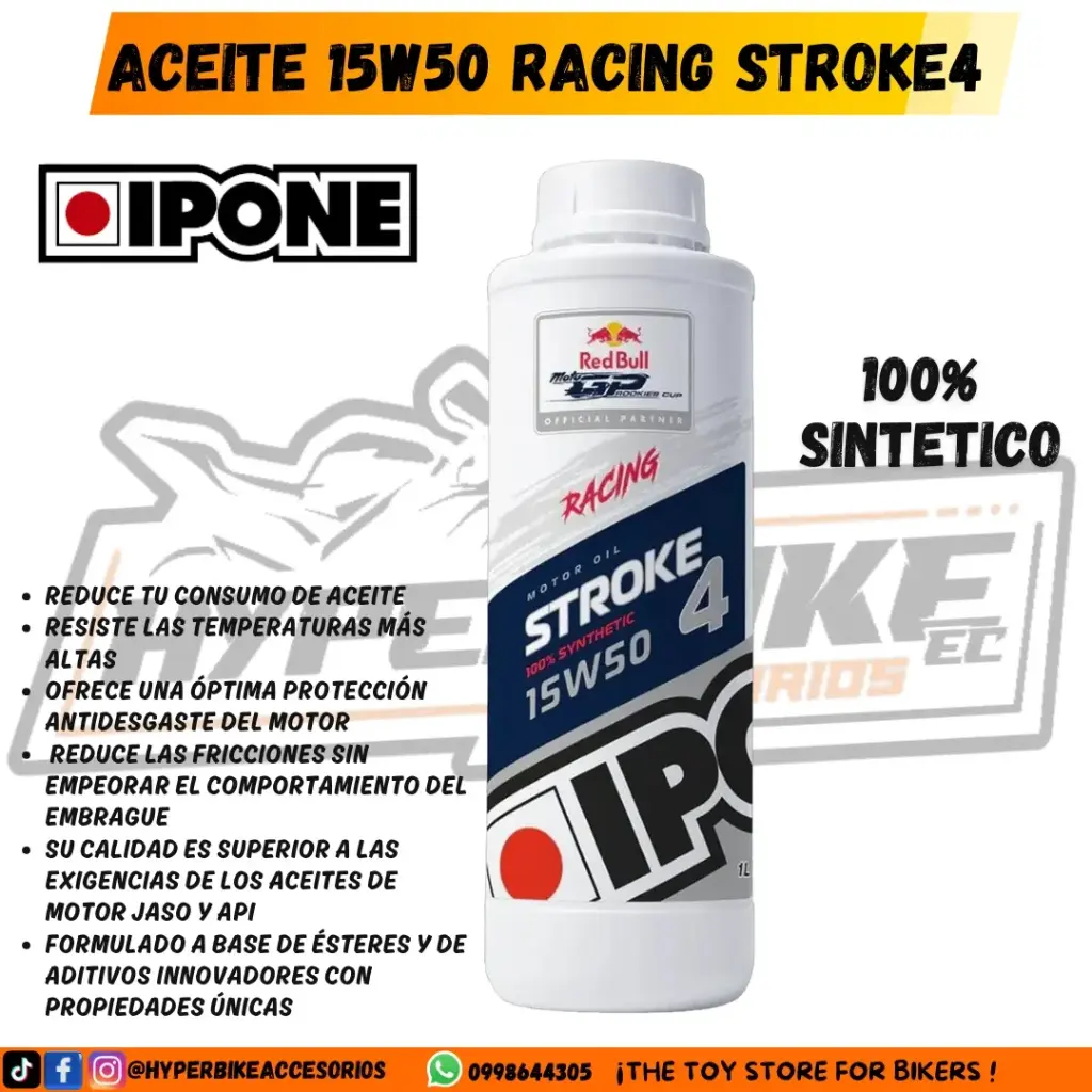 Aceite IPONE 15W50 RACING STREET
