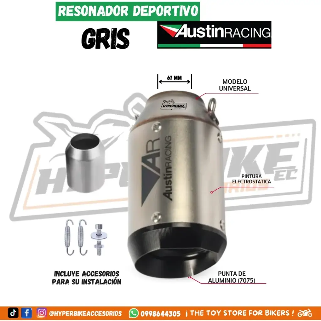 Resonador Austin Racing Gris