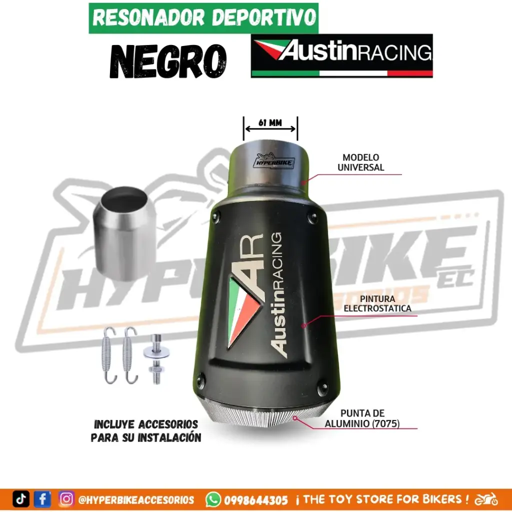 Resonador Austin Racing Negro