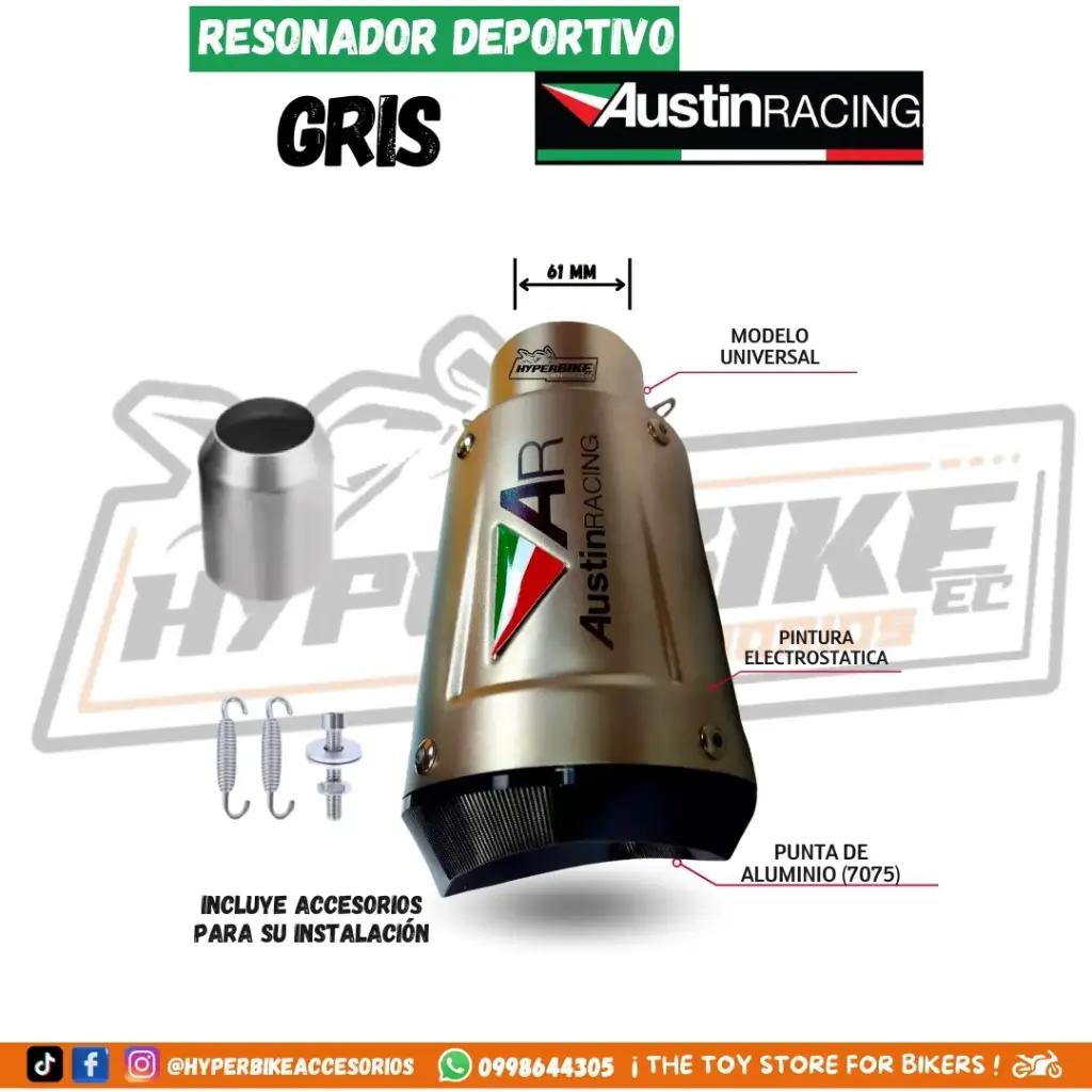 Resonador Austin Racing Gris