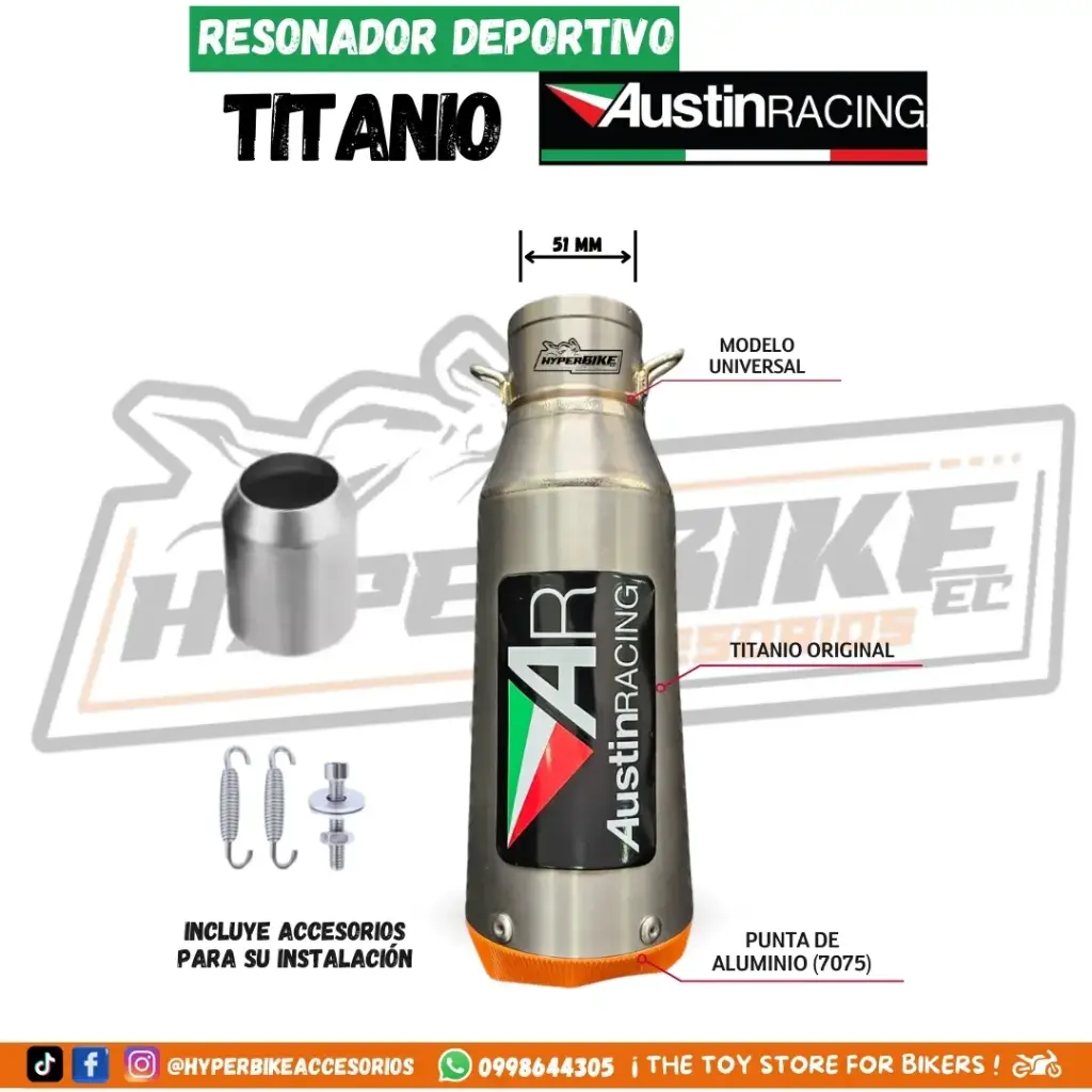 Resonador Austin Racing Titanio