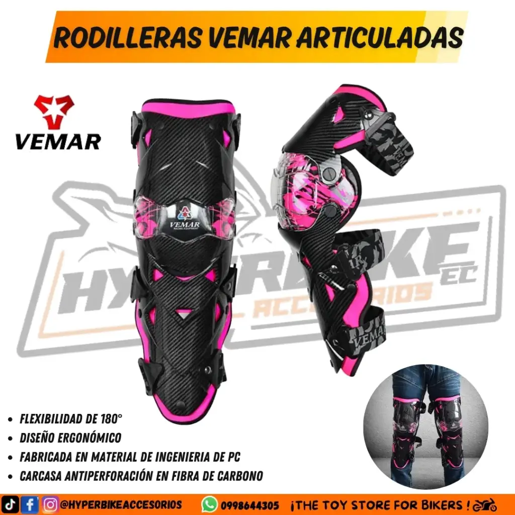 Rodilleras Vemar Articuladas Rosadas