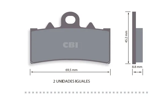 [BPE48] CBI PASTILLA DE FRENO KEVLAR / KTM DUKE 200/250/390 DOMINAR 400 UG DEL