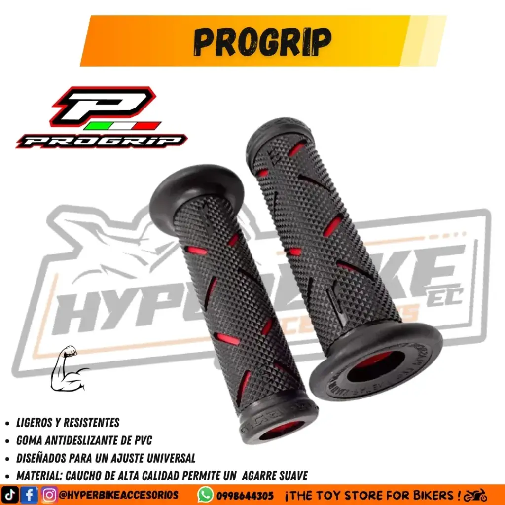 Grips Progrip Negro / Rojo