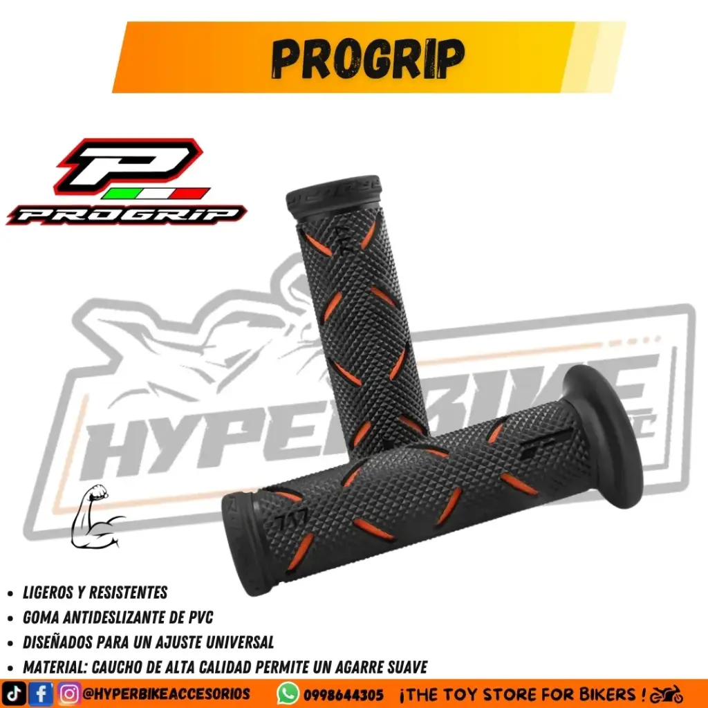 Grips Progrip Negro / Naranja
