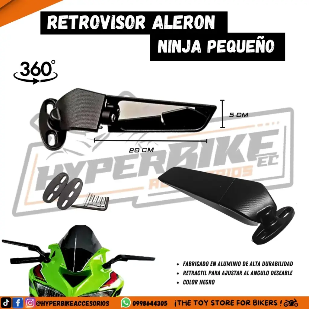 Retrovisor Alerón Ninja Pequeño