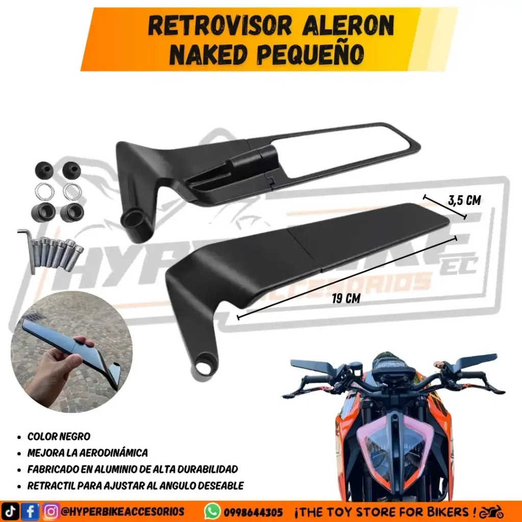 Retrovisores Alerón Naked Pequeño