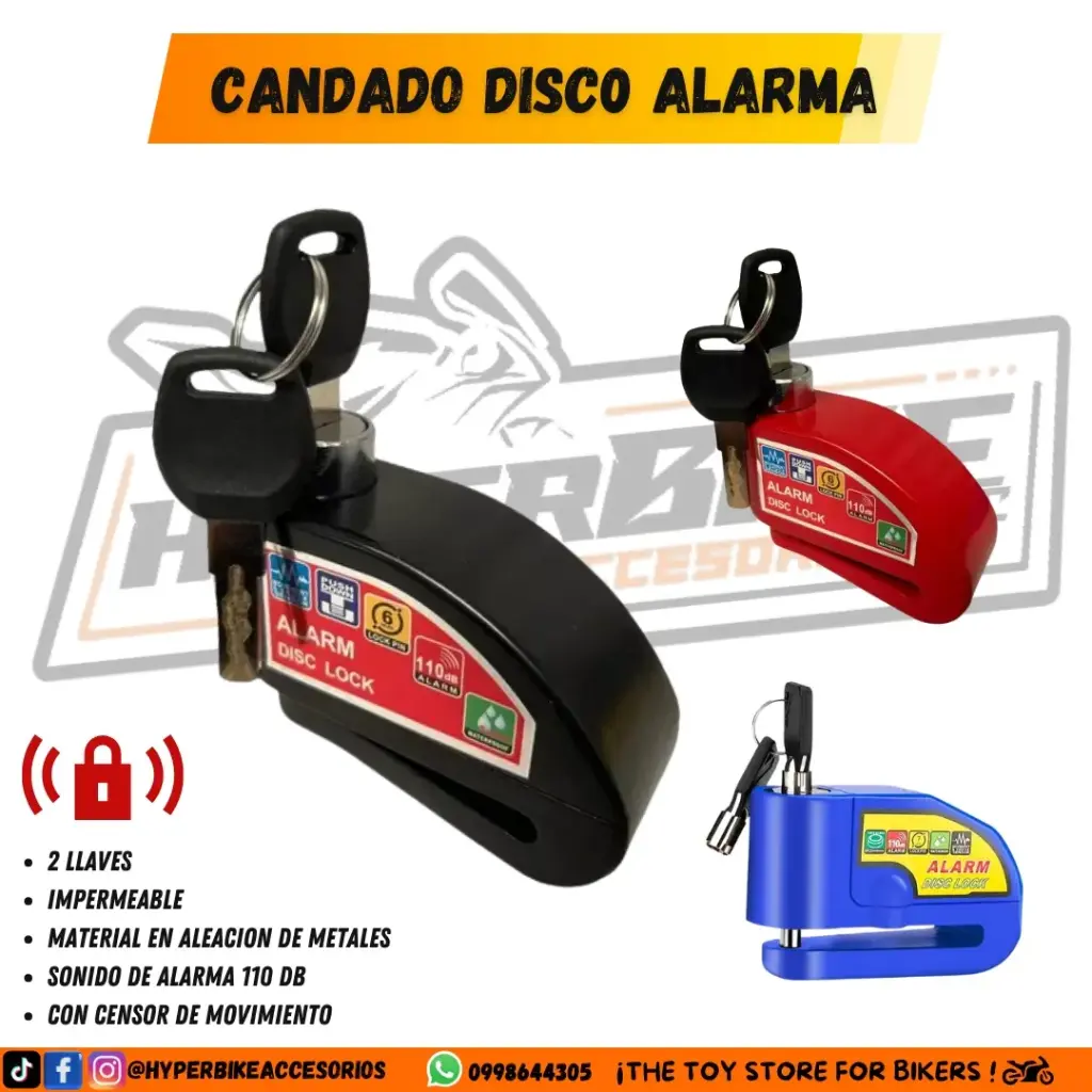 Candado de Disco con Alarma