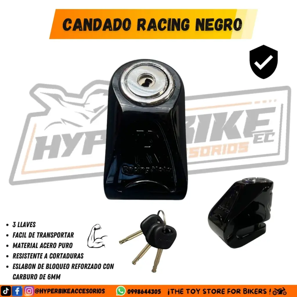 Candado Racing Negro