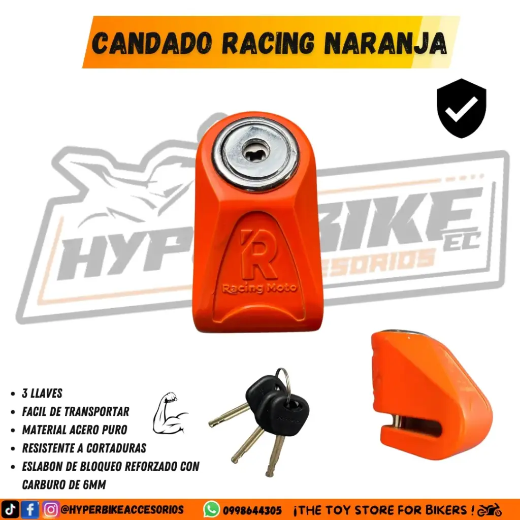 Candado Racing Naranja
