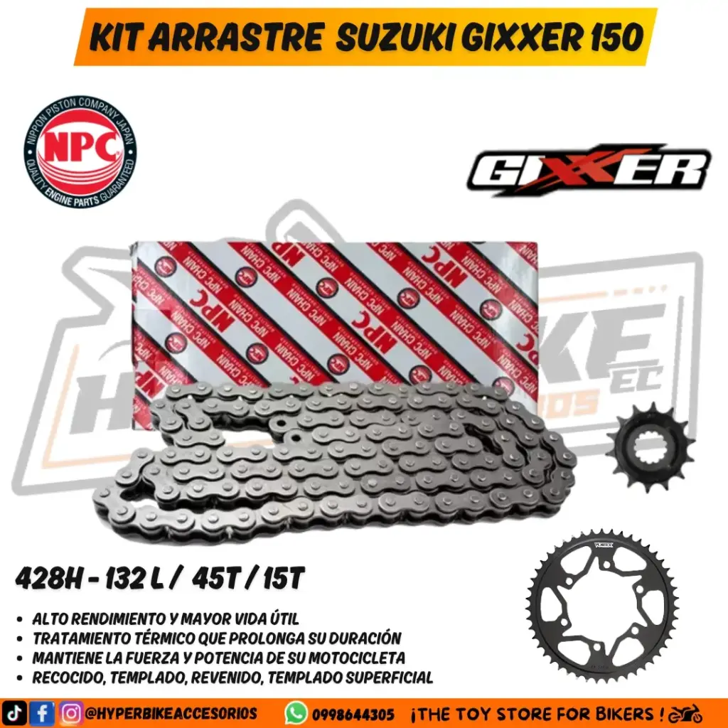 Kit de Arrastre Suzuki Gixxer 150