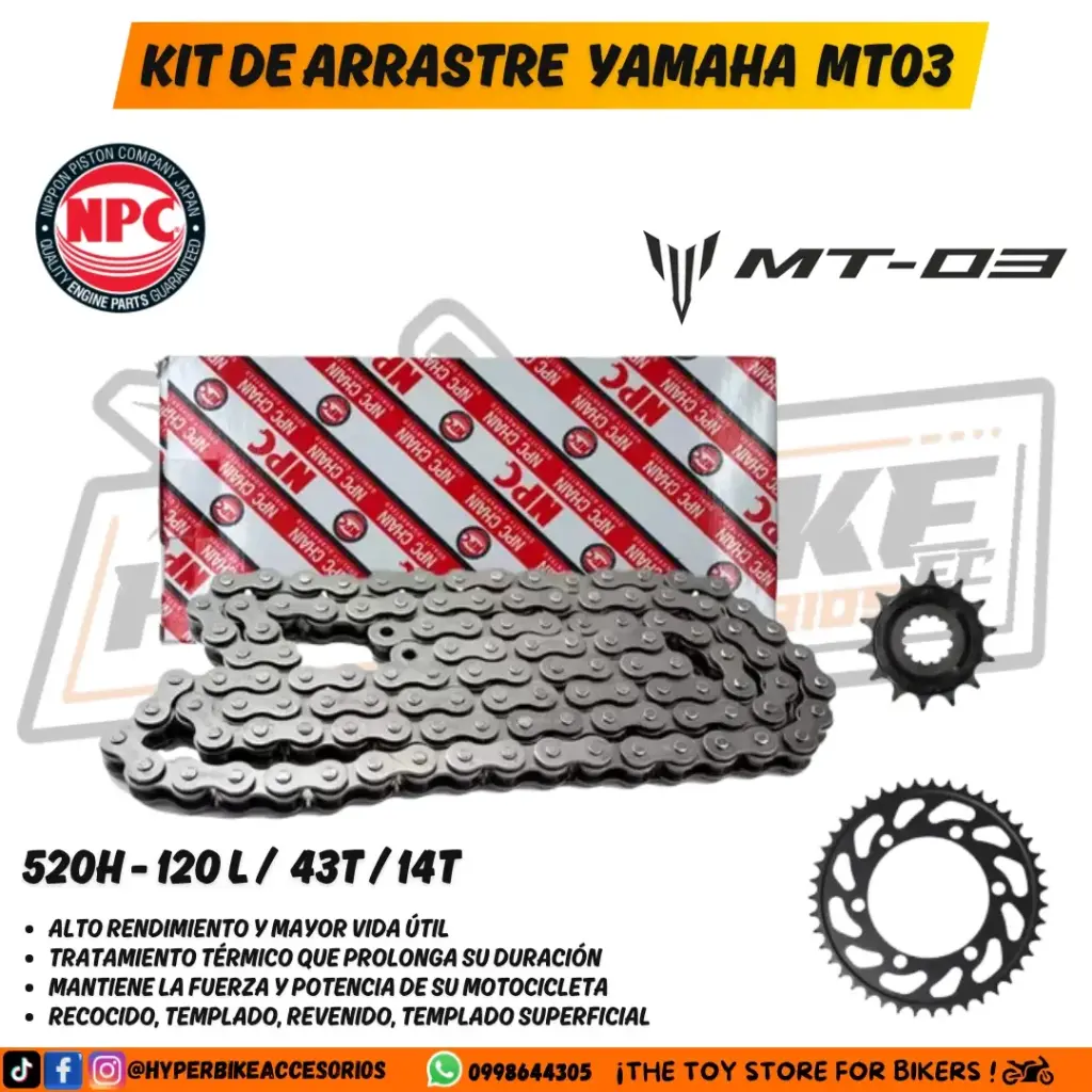 Kit de Arrastre NPC Yamaha MT-03