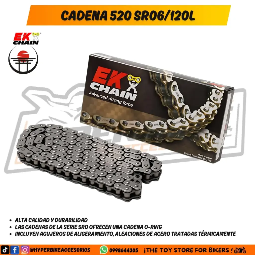 Cadena EK CHAIN 520 SR06/120L
