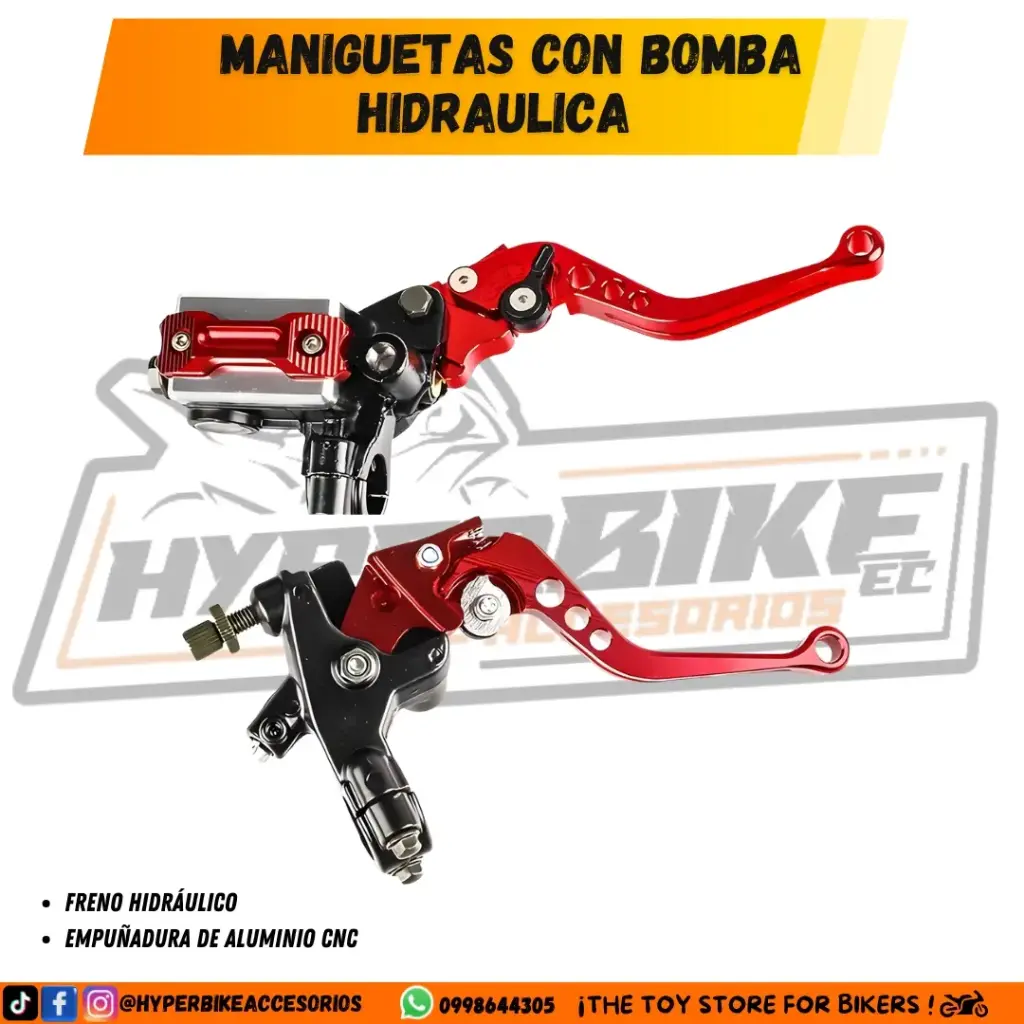 Maniguetas con Bomba Hidráulica Rojas