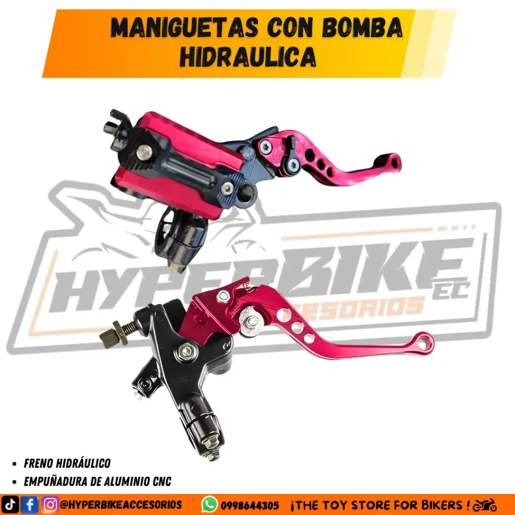 Maniguetas con Bomba Hidráulica Rojo