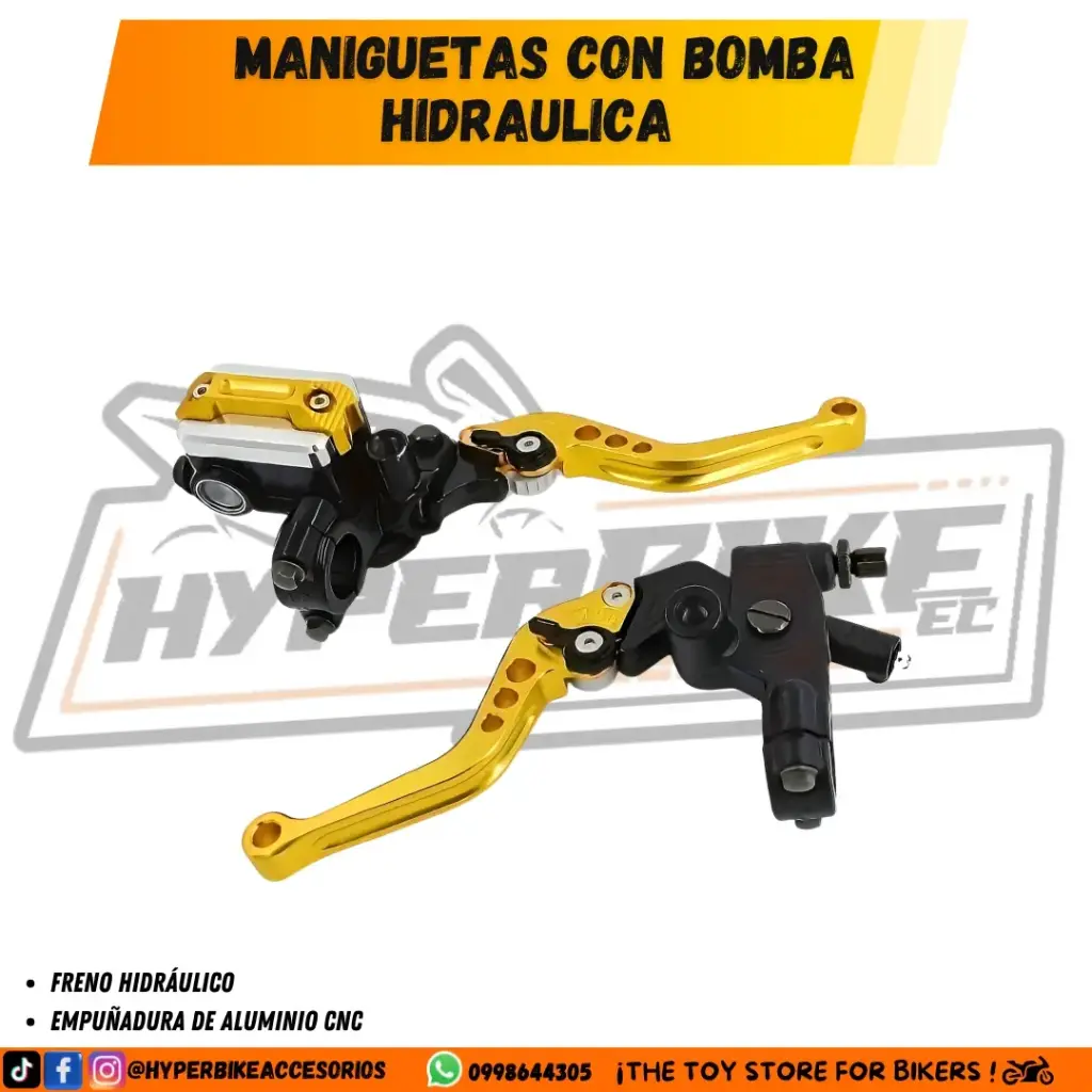 Maniguetas con Bomba Hidráulica Dorado