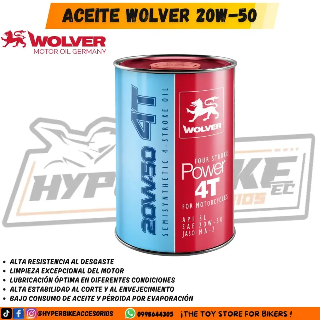 Aceite Wolver 20w50