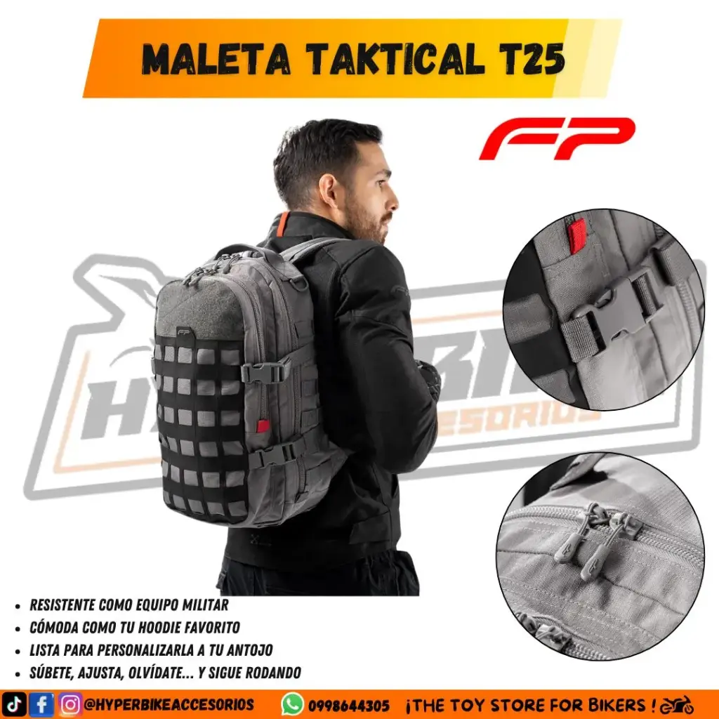 Maleta Taktikal t25 Gris