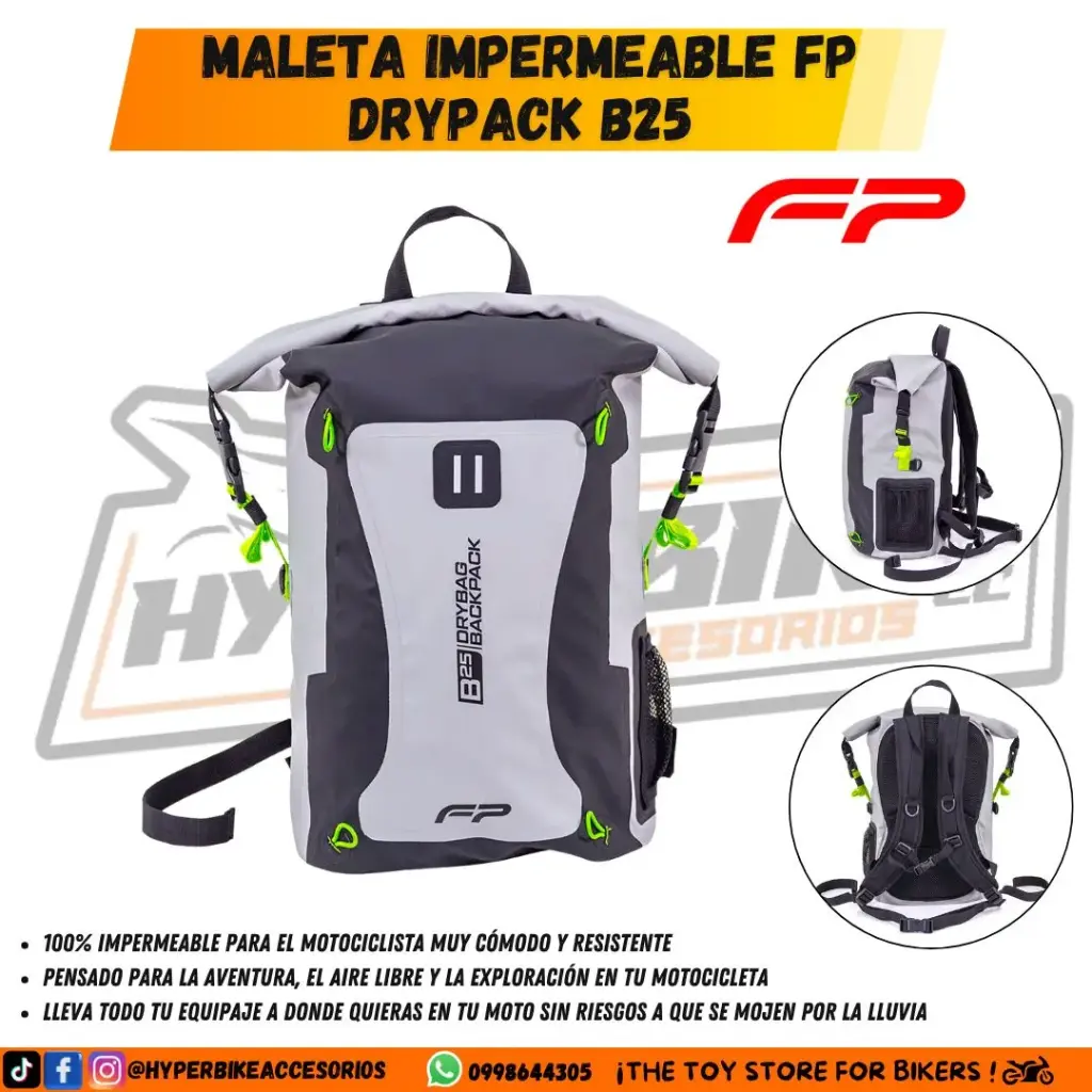 Maleta Drypack B25 Gris/Neón