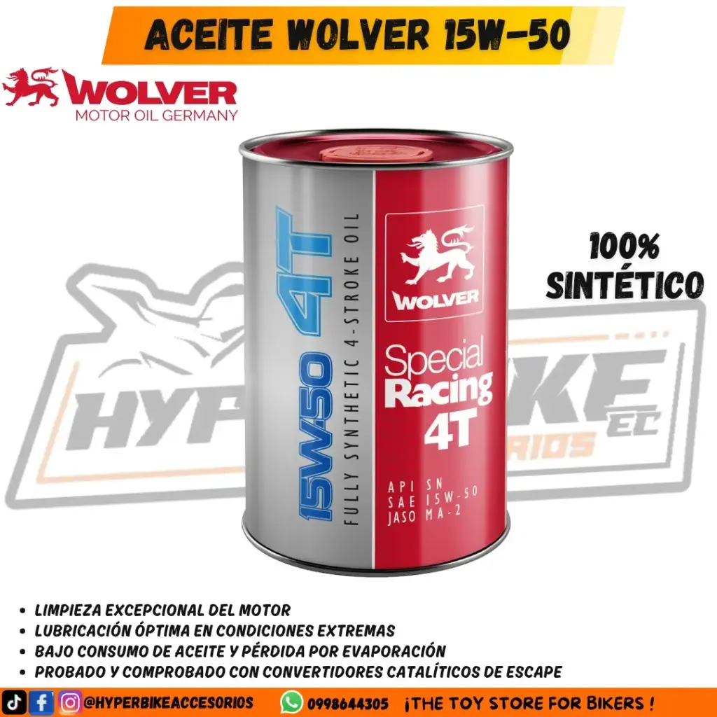 Aceite Wolver 15W50