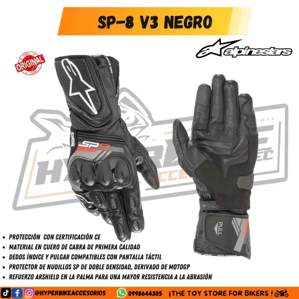 Guantes SP-8 V3 Negro