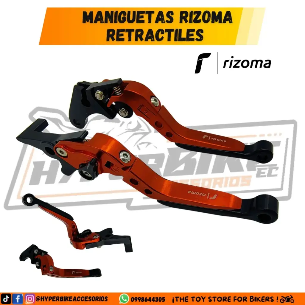 Maniguetas Retractiles Naranaja/Negro