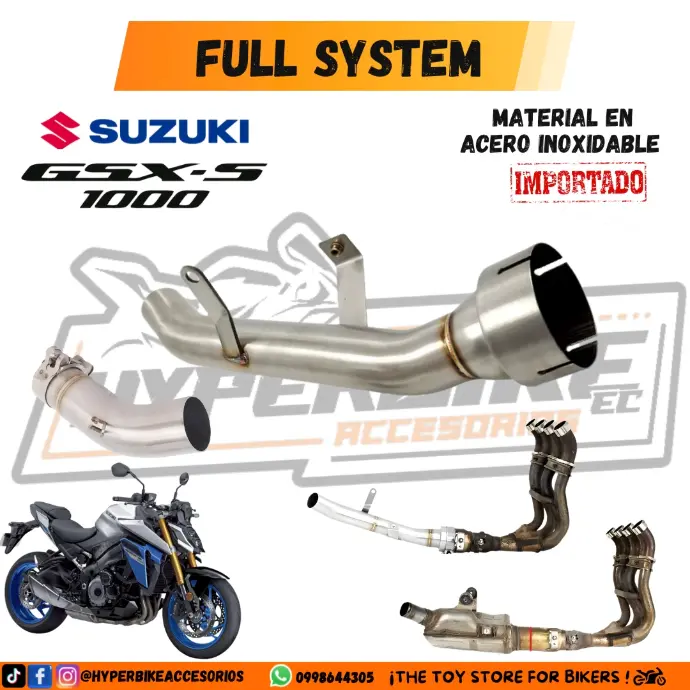 Fulll System Acero Inoxidable Suzuki GSX-S 1000