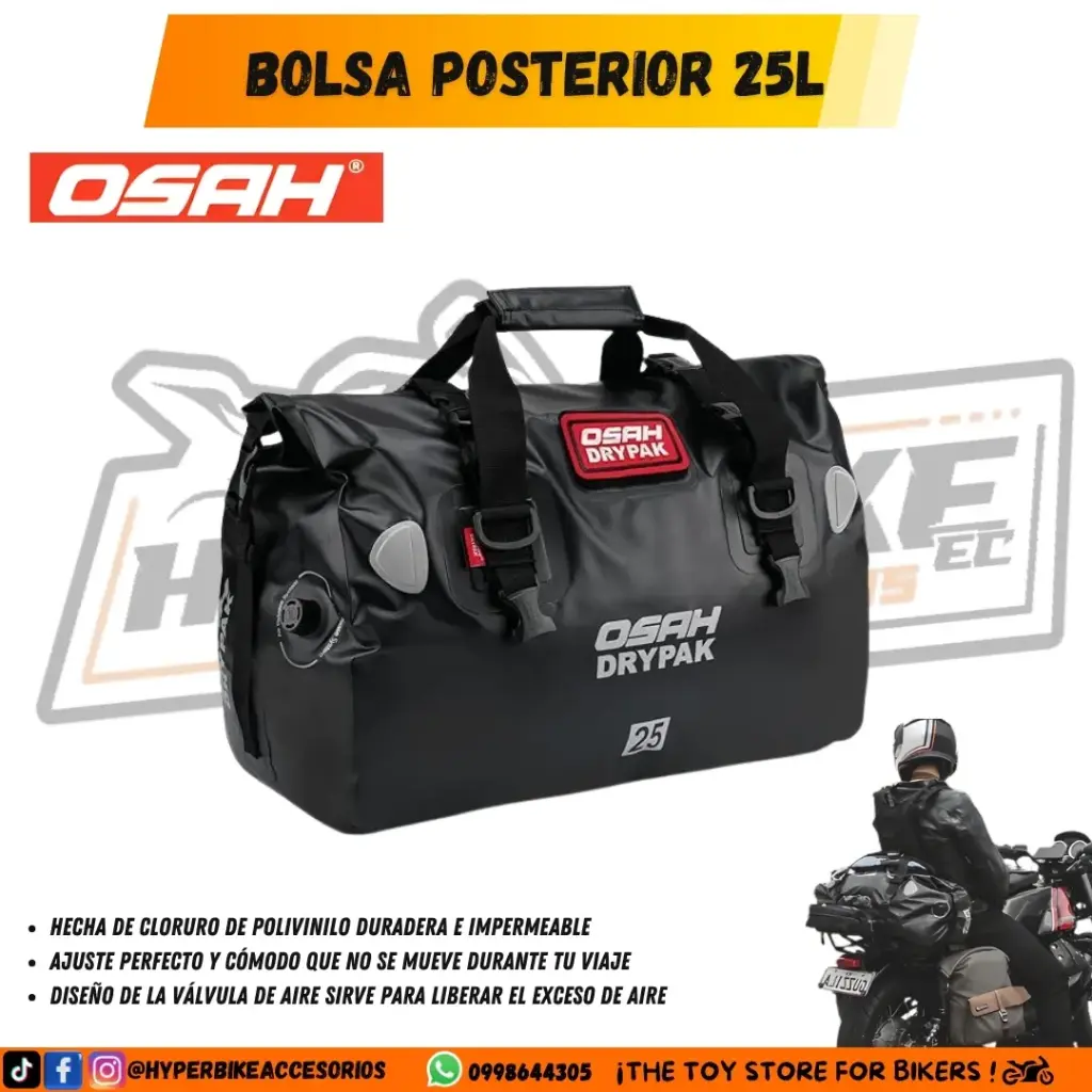 Bolso Posterior Negro 15L