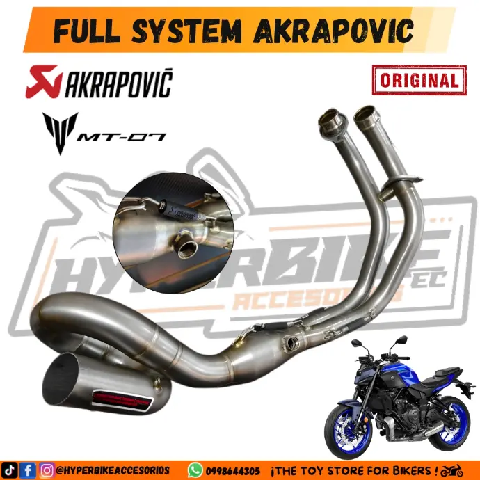 Full System Yamaha MT07 Akrapovic Original
