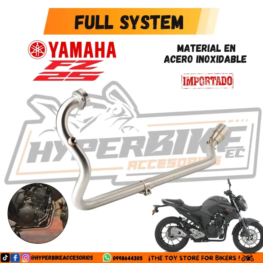Full System Yamaha FZ25 Acero Inoxidable