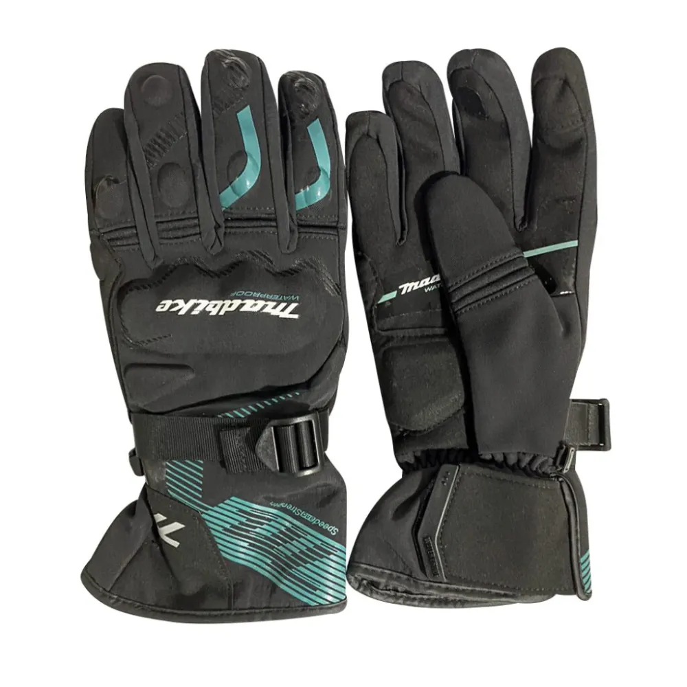 GUANTE MADBIKE NEGRO/CELESTE