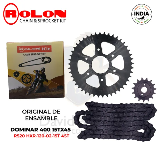 [MB-553] KIT ARRASTRE DOMINAR 400 520H120L X RNG 15T/45T ROLON