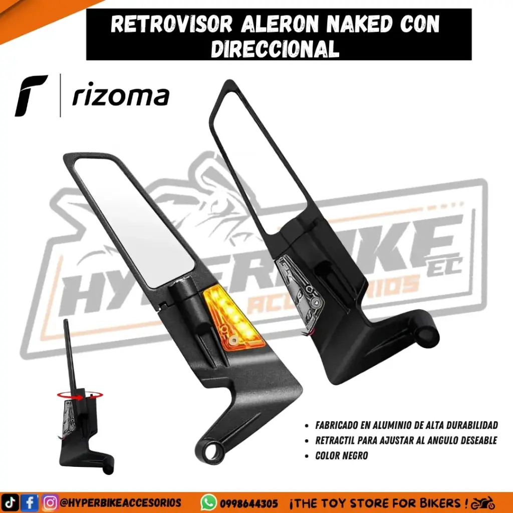 RETROVISOR ALERON NAKED CON DIRECCIONAL